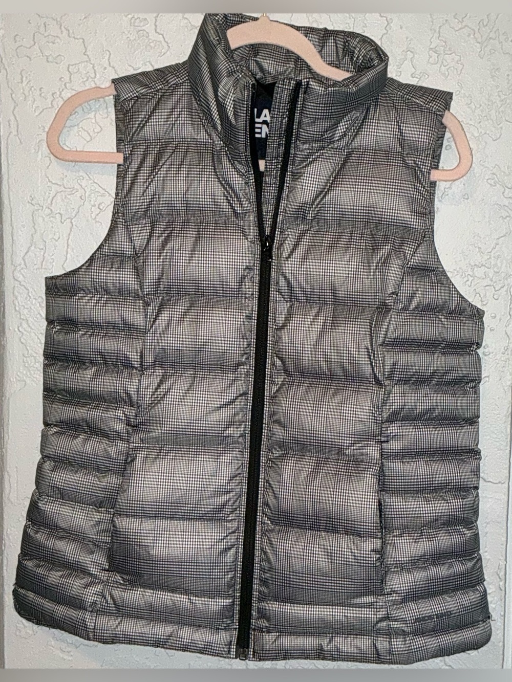 Lands' End Women's Quilted Vest - Black & White  (NWOT)